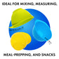 Bright mixing bowls set of 3, dishwasher safe and microwave safe