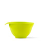 Light green plastic mixing bowl with handle and spout, 2 Litre, microwave safe and dishwasher safe
