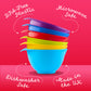 Microwave safe, BPA Free, Dishwasher safe plastic mixing bowls
