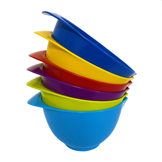 The All Colour Coloured Plastic Mixing Bowl Set - WePrep