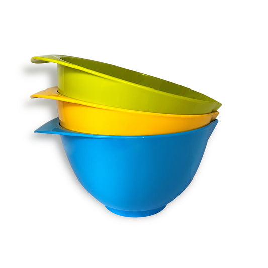 green, yellow, light blue mixing bowl set - WePrep