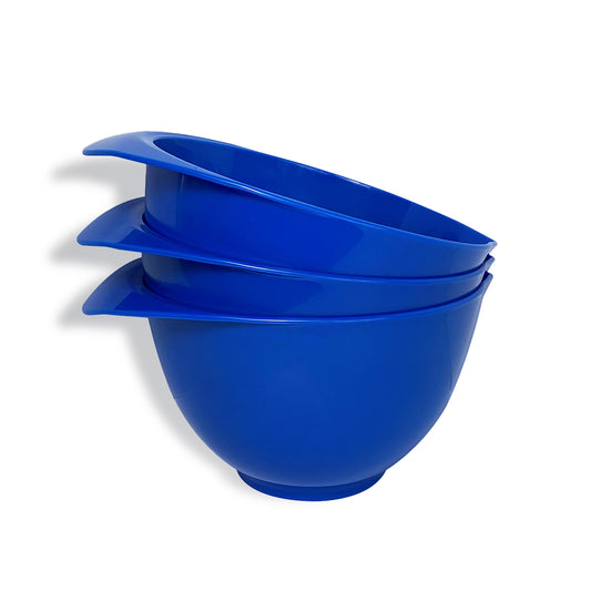 Dark Blue Plastic Mixing Bowl Set - WePrep