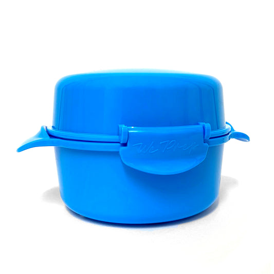 light blue microwave egg cooker and egg poacher