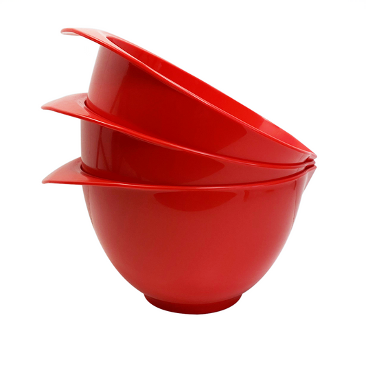 Bright Red Mixing Bowl Set - WePrep