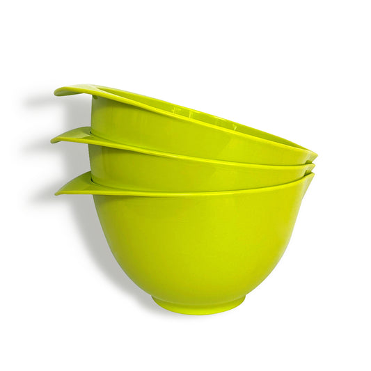 Green Plastic Mixing Bowls Set - WePrep